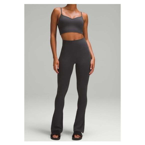 Lululemon Align Rib Mini Flare Leggings 2 Grey - Picture 1 of 6
